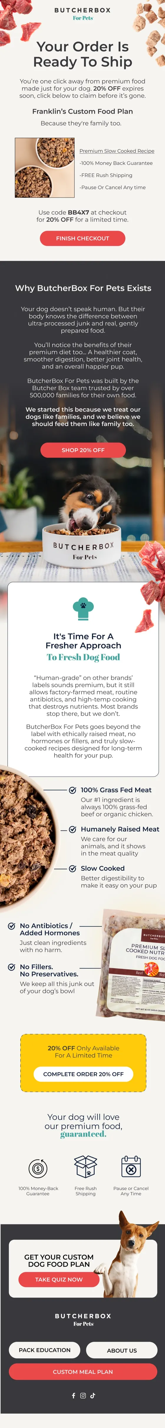 Email diseñado para ButcherBox