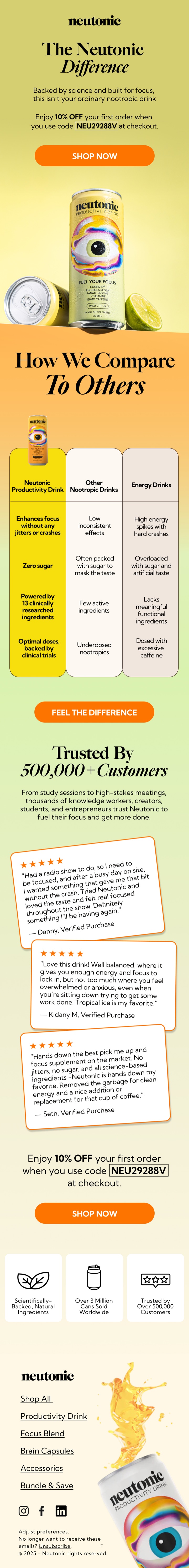 Email diseñado para Neutonic